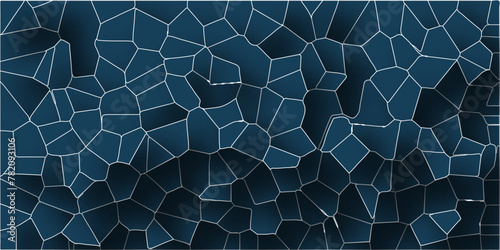 3D abstract seamless papercut broken glass quartz vector background.Geometric tiles pattern.Stained mosaic broken tils vintage vector background.  
