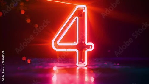 3d animation with ultraviolet neon numbers spinning and rotating, bright neon colors, numbers pulsating