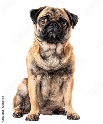 Sitting Pug Dog Transparent PNG