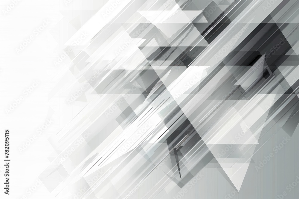 Obraz premium Abstract grey and white background with futuristic shapes