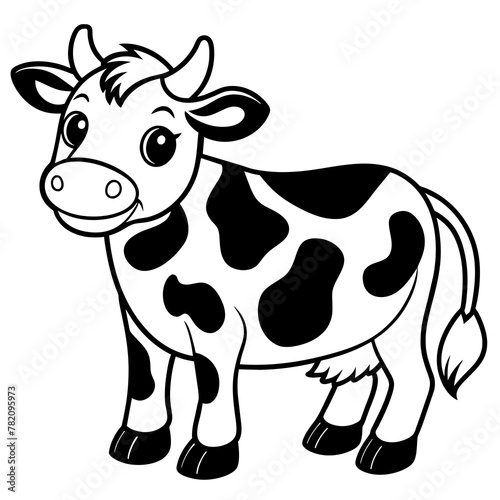 cow cartoon isolated