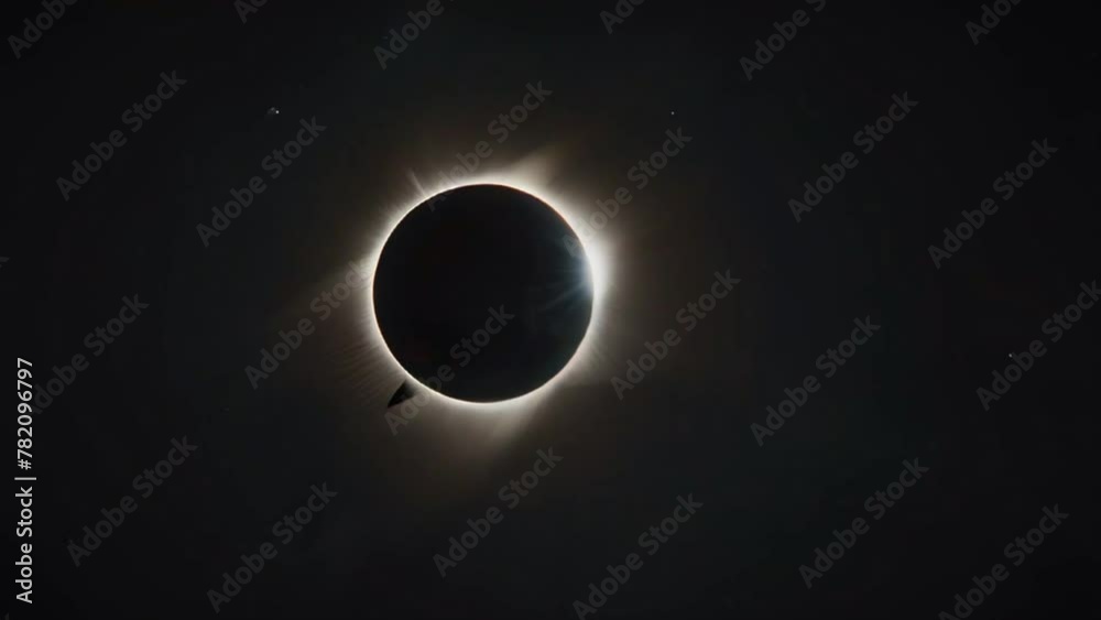 Total solar eclipse  at night time.