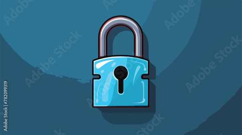 Security padlock system icon vector illustration gr