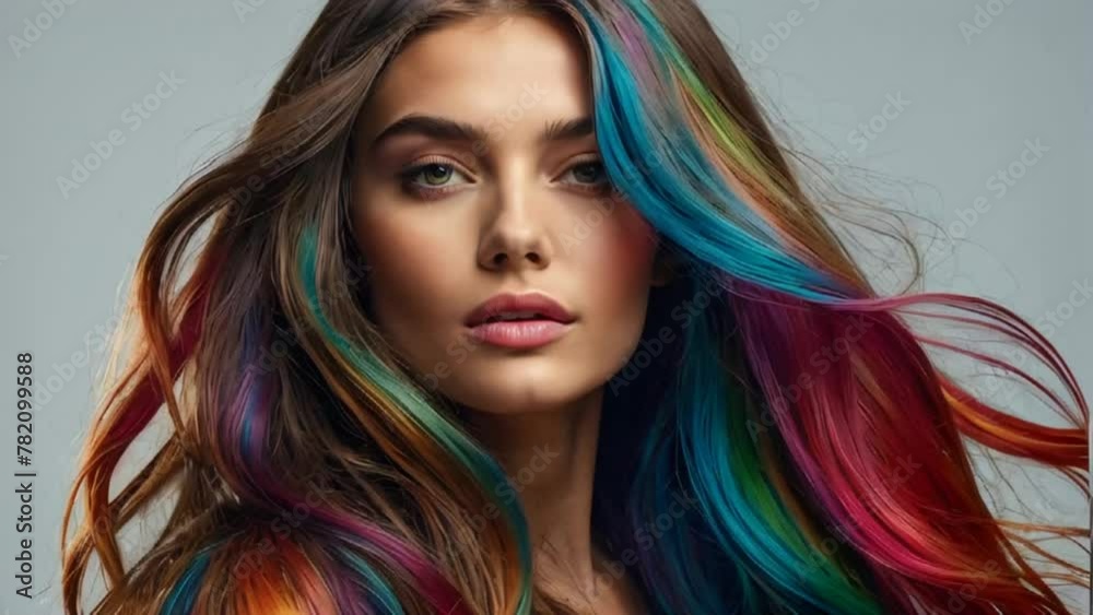 girl portrait with beautiful hair