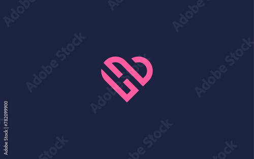 letter h with love logo icon design Vector design template inspiration