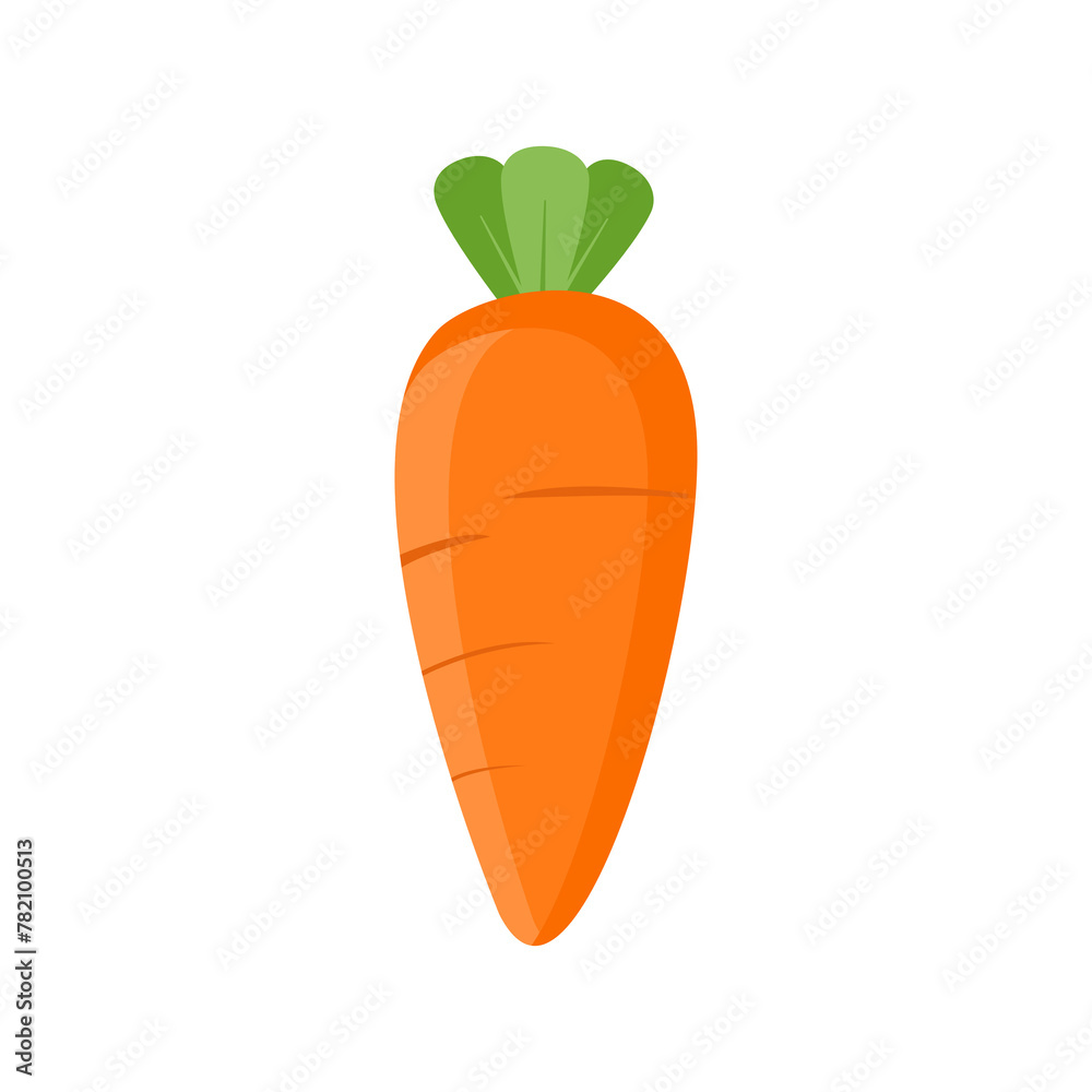 Carrot cute icon on transparent background. Carrot cute icon on transparent background.