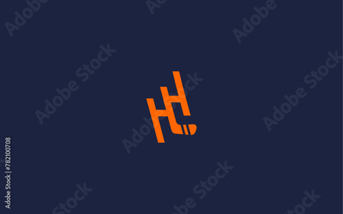 letter hh with hockey logo icon design Vector design template inspiration