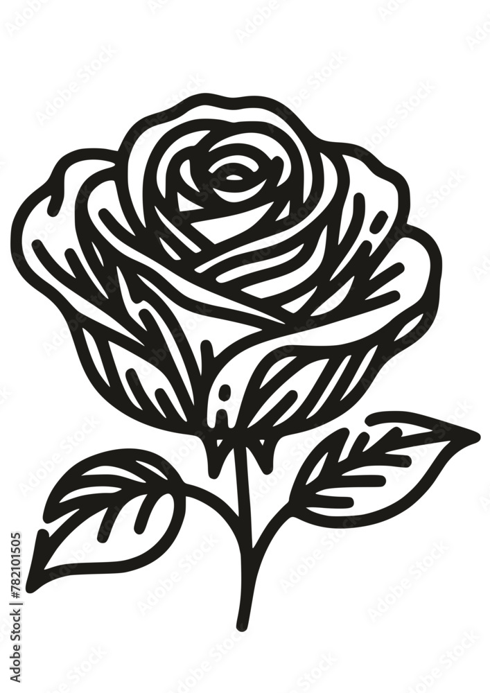 Rose Svg | Flower svg | Floral svg | Rose clipart | Cricut Svg Files | Rose png | Roses | Love SVG | tattoo svg | rose vector svg | svg