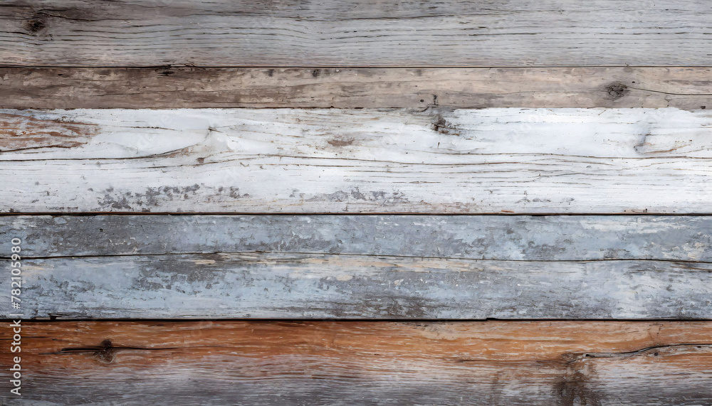 Rustic, weathered wooden planks texture with peeling paint in shades of white and silver. aligned horizontally. Rustic, weathered wooden planks texture with peeling paint in shades of white and silver. aligned horizontally.