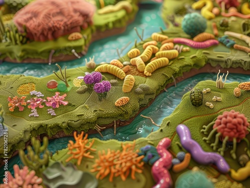 A detailed 3D landscape of the human gut microbiome