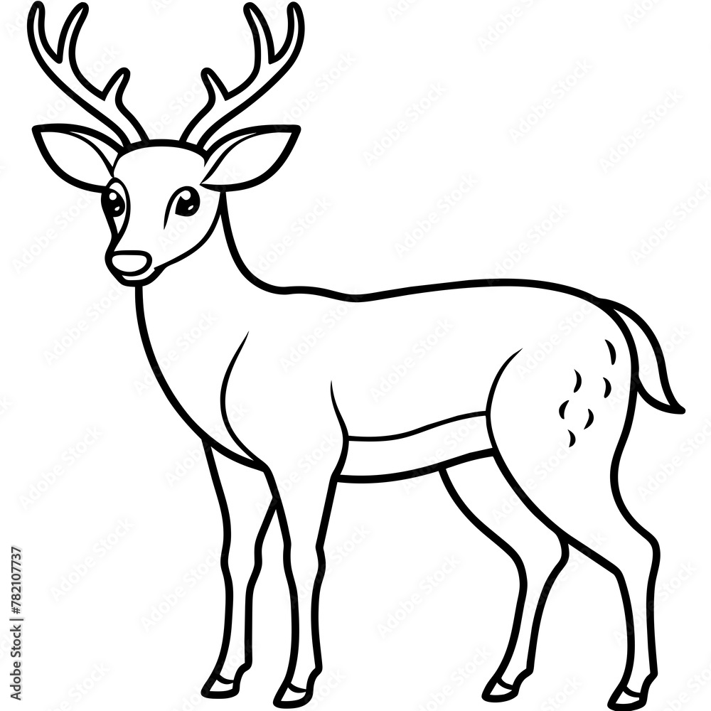 Deer vector illustration style.
Deer vector illustration style.