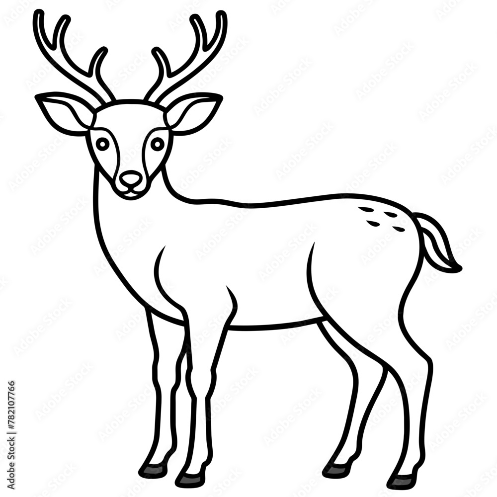 Obraz premium Deer vector illustration style.