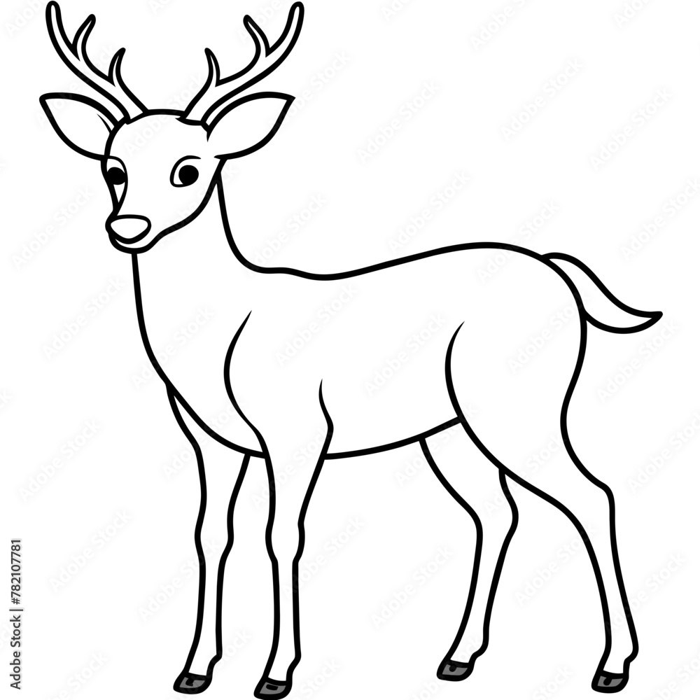 Deer vector illustration style.
Deer vector illustration style.