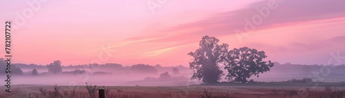 The soft and dreamy glow of a pink sunrise gently awakens the world, casting a whimsical light over the slumbering landscape, promising a day of wonder low texture