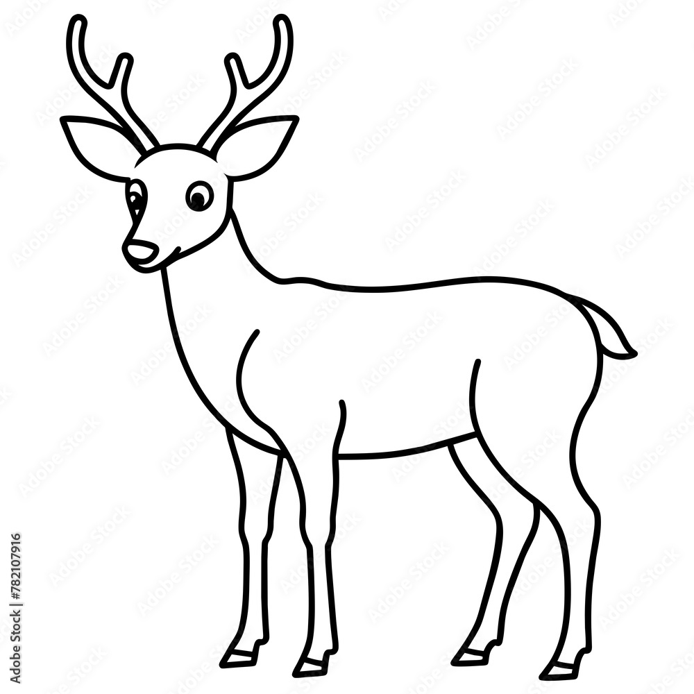 Deer vector illustration style.
Deer vector illustration style.
