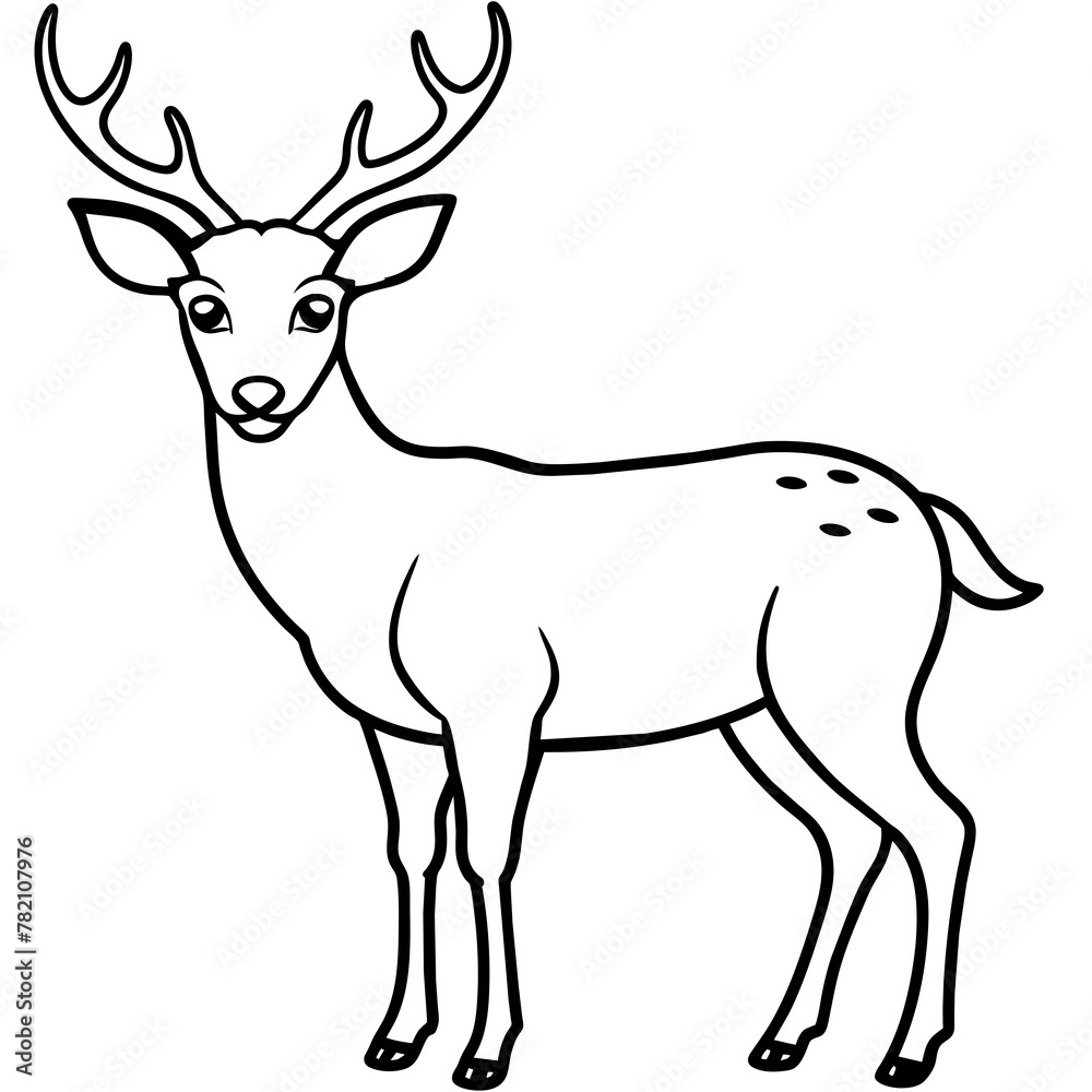 Deer vector illustration style.
Deer vector illustration style.