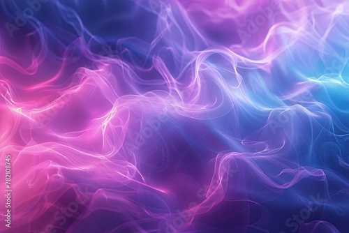 Minimalist Abstract Neon Background with Foggy Wind, Presented in 3D AI Image