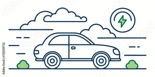 The concept of carbon dioxide emissions from automobiles. CO2