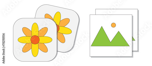 Picture icon vector. photo gallery sign and symbol. image icon