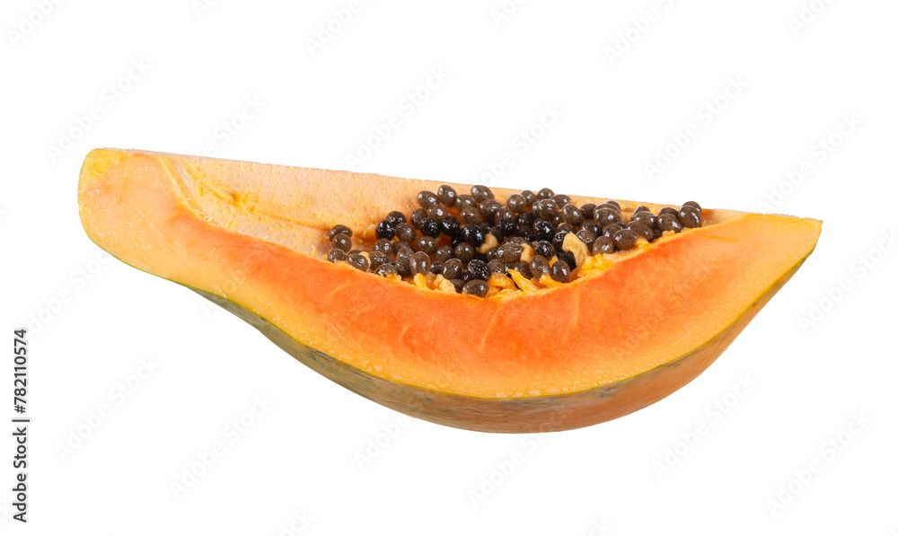 Sliced papaya isolated on white background Sliced papaya isolated on white background