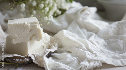 The comforting aroma of fresh milk fills the kitchen, its creamy texture a striking complement to the crisp whites of freshly laundered napkins low texture