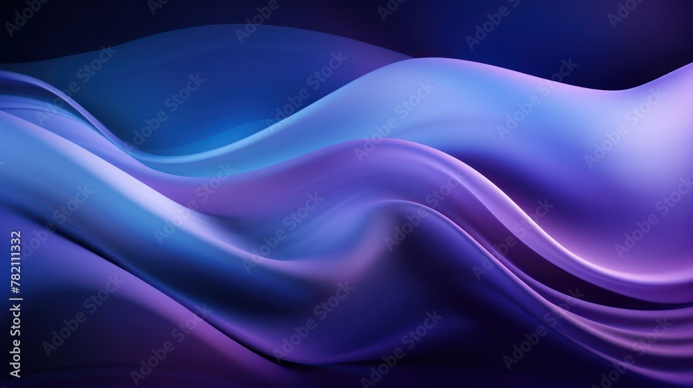 Naklejka premium Blur and purple wave curve fabric or smoke abstract background