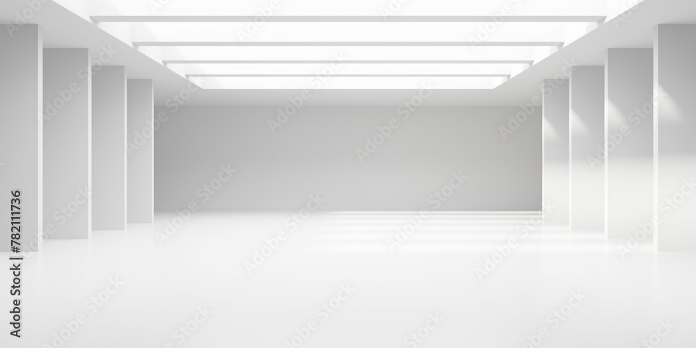 Minimalistic room space. White clean empty architecture interior Minimalistic room space. White clean empty architecture interior