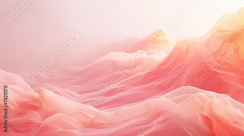 Minimalist Abstract Peach Background with Foggy Wind  3D Rendering AI Image