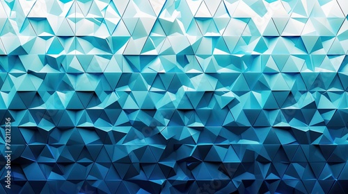 Repeating isosceles triangles in a gradient of ocean colors