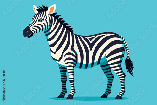 zebra silhouette vector art illustration 