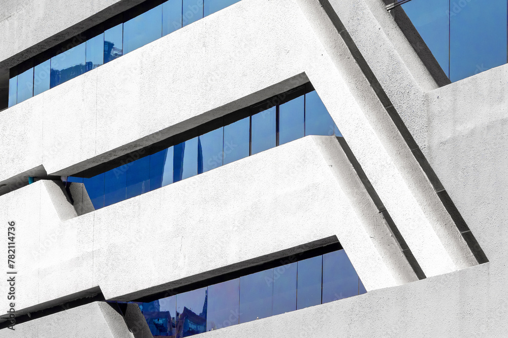 Exterior of a commercial building. Modern design details