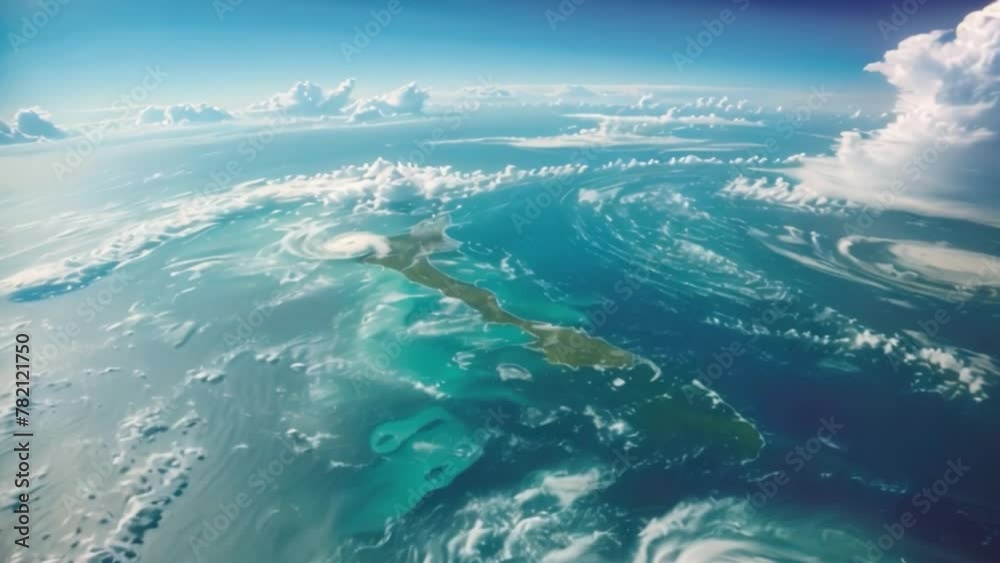 Aerial View of the Ocean From an Airplane Aerial View of the Ocean From an Airplane