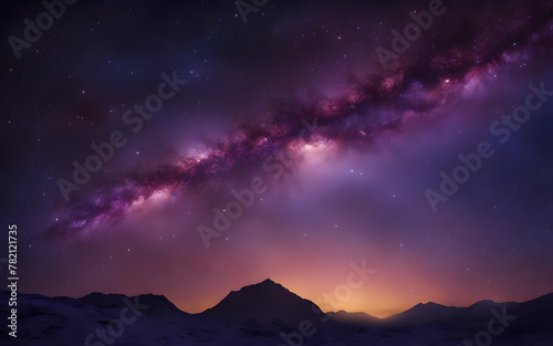 Starry night sky texture, deep blues and purples with sparkling stars, cosmic and serene abstract background