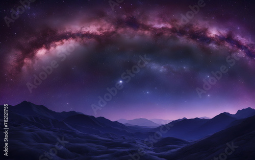Starry night sky texture, deep blues and purples with sparkling stars, cosmic and serene abstract background © julien.habis