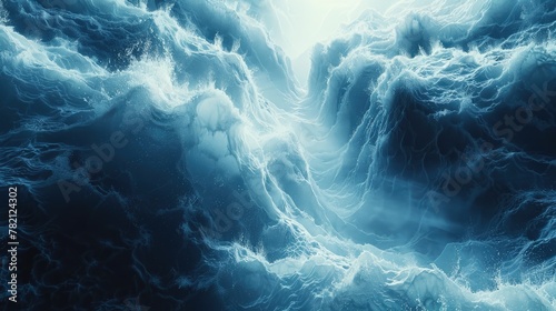 Fluid waves of liquid in a surreal environment
