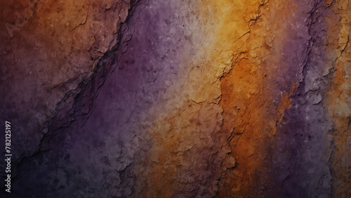 lilac purple to amber orange gradient color rough grunge rock texture close-up background from Generative AI