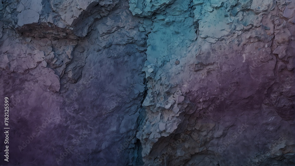 sky blue to lilac purple gradient color rough grunge rock texture close-up background from Generative AI