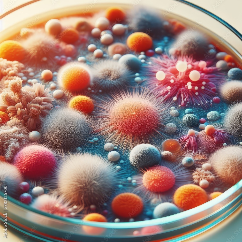 Close-up of a petri dish with bacteria Close-up of a petri dish with bacteria