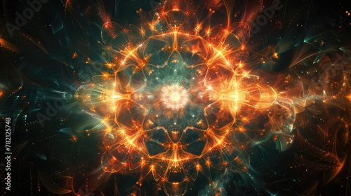 Fractal mandalas radiating with energy and symmetry photo