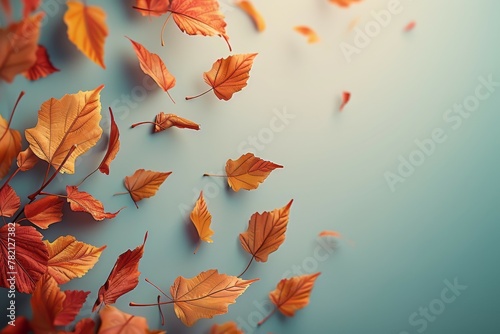Autumn Leaves copy space for text