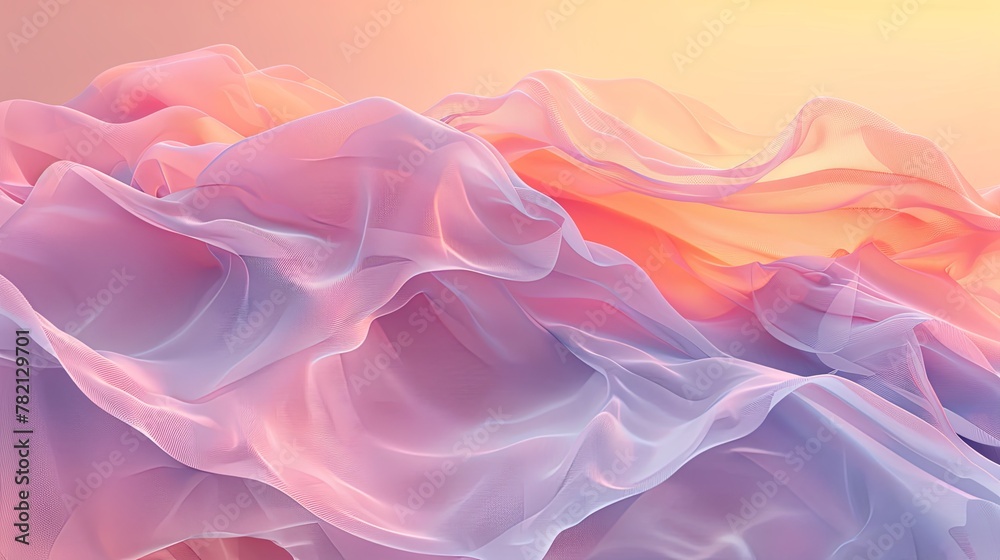 Fototapeta premium Minimalist Abstract Skin Background with Foggy Wind, Presented in 3D AI Image