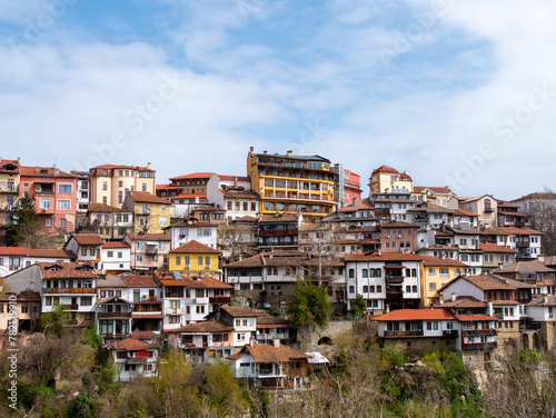 Colourful houses in Veliko Tarnovo, Bulgaria on a bright morning - Landscape shot 3 © Amine