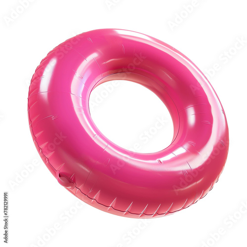 Swim pink and bright inflatable ring