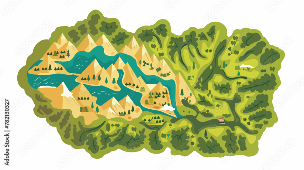 Sierra leonne map vector illustration design 2d fla - obrazy, fototapety, plakaty 