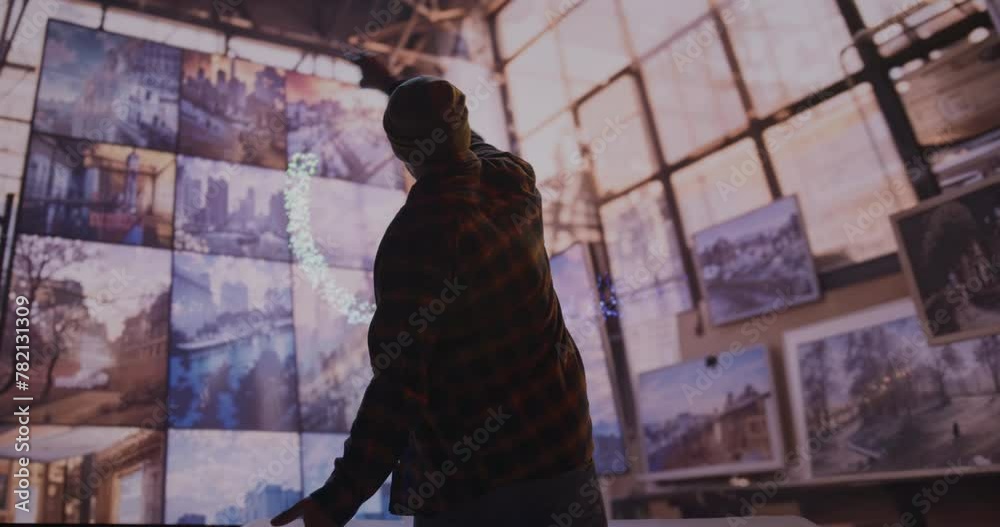 A Man Standing In Front Of A Wall With Pictures On It Science Museum Kinetic Art Augmented Reality A Man Standing In Front Of A Wall With Pictures On It Science Museum Kinetic Art Augmented Reality