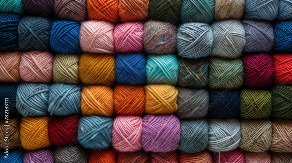 Colorful wool yarns background Colorful wool yarns background