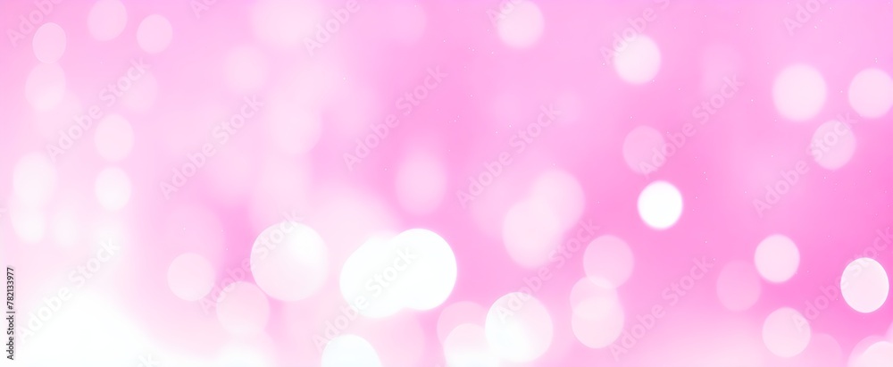 White bokeh lights on a pink background banner. White light dots banner. Abstract pink background. White bokeh lights on a pink background banner. White light dots banner. Abstract pink background.