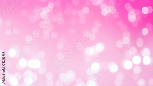 Pink background with lights. White bokeh lights on a pink background.