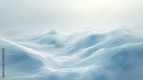 Minimalist Abstract Winter Background with Foggy Wind, Crafted in 3D AI Image