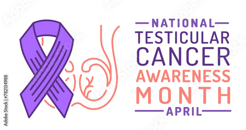 Testicular carcinoma, adenocarcinoma awareness month. Abnormal growth of cells in the testicles.